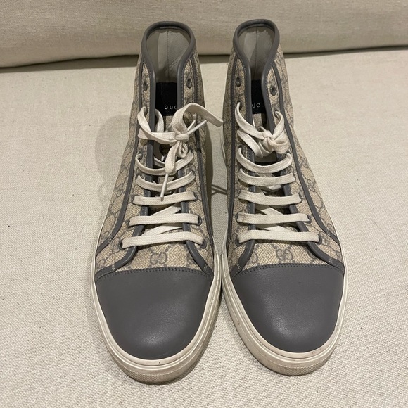 High top Gucci Sneaker in Light Brown - Picture 3 of 8